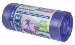 DONAU PROFESSIONAL vuilniszak, 18 micron, ft 49 x 66 cm, 35 liter, lavendel, pak van 24 stuks — toebehoren voor vuilnisbakken