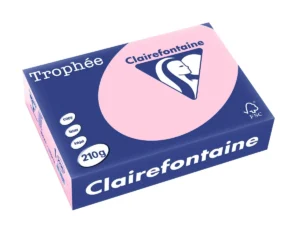 Pak Clairefontaine Trophée Pastel gekleurd papier A4 van 210 g/m² met 250 roze vel