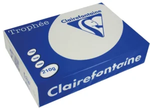 Pak Clairefontaine Trophée Pastel gekleurd papier A4 van 210 g/m² in lichtgrijs, 250 vel