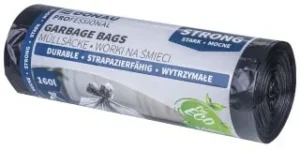 DONAU PROFESSIONAL vuilniszak, 35 micron, ft 90 x 110 cm, 160 liter, zwart, pak van 10 stuks — toebehoren voor vuilnisbakken