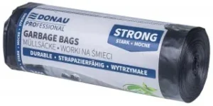 DONAU PROFESSIONAL vuilniszak, 40 micron, ft 105 x 140 cm, 240 liter, zwart, pak van 10 stuks — toebehoren voor vuilnisbakken