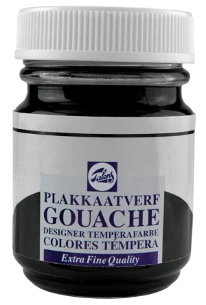 Flacon Talens plakkaatverf Extra Fijn van 50 ml in neutraalzwart