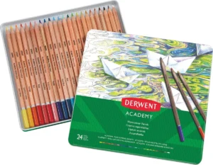 Derwent aquarelpotlood Academy , blik van 24 stuks in geassorteerde kleuren — detail 2