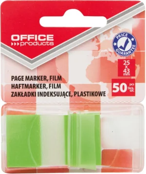 OFFICE products index, 25 x 43 mm, blister van 50 tabs, groen — tabs - markeren
