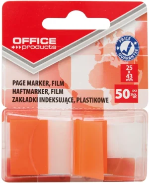 OFFICE products index, 25 x 43 mm, blister van 50 tabs, oranje — tabs - markeren