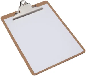 MAUL klemplaat Classic, hardboard karton, A4 staand, bruin — detail 2