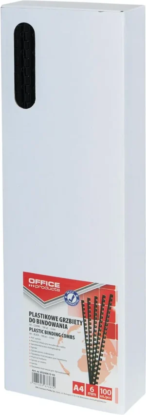 OFFICE products bindruggen, pak van 100 stuks, 6 mm, zwart — detail 2