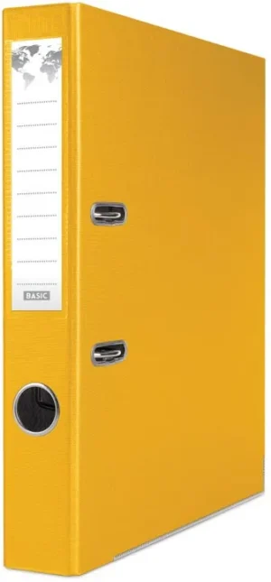 OFFICE products ordner voor A4, PP, rug van 5 cm, geel — ordners uit kunststof