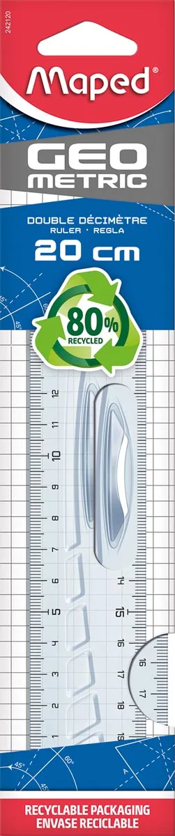 Maped decimeterlat Geometric dubbele decimeter, 20 cm — detail 2