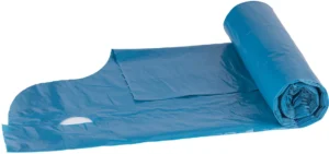 DONAU ECO vuilniszak, LDPE, 30 micron, 60 liter, blauw, rol van 10 stuks — detail 2