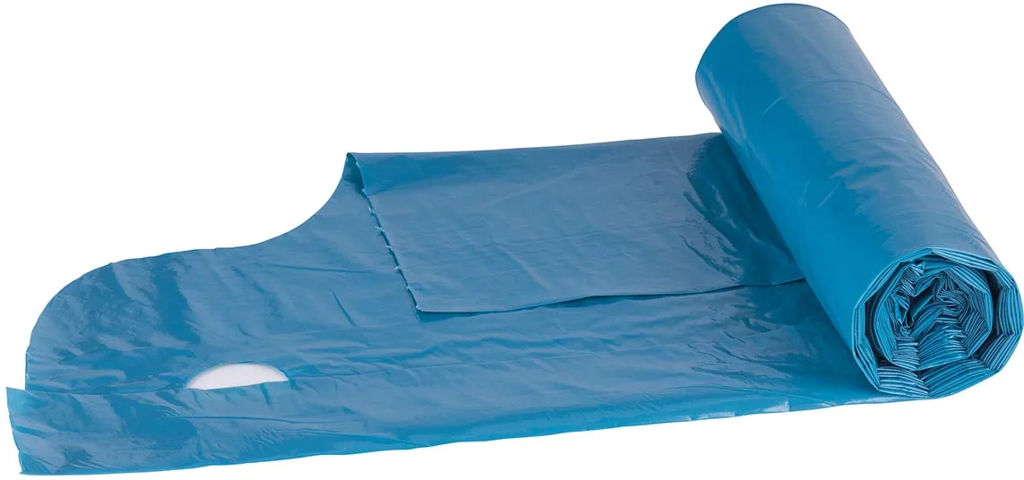 DONAU ECO vuilniszak, LDPE, 30 micron, 60 liter, blauw, rol van 10 stuks — detail 2