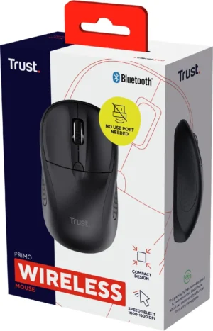 Trust Primo draadloze Bluetooth muis, zwart — detail 2