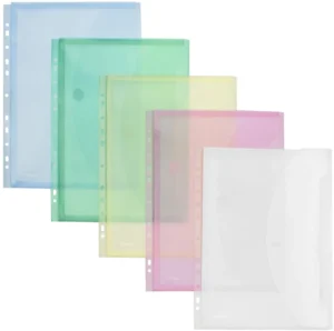 Foldersys geperforeerde showtas A4, geassorteerde kleuren, pak van 10 stuks — showtassen voor specifiek gebruik