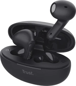 Trust Yavi Bluetooth draadloze oortjes, noice cancelling earphones, zwart — detail 2