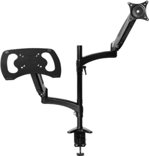 Trust Mara monitorarm, dubbele arm met 1 laptoparm, zwart — monitor- en telefoonarmen