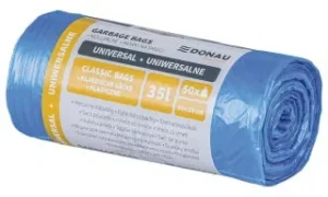 DONAU HOME vuilniszak, 8,5 micron, ft 60 x 50 cm, 35 liter, blauw, pak van 50 stuks — toebehoren voor vuilnisbakken