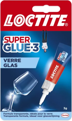 Loctite Super Glue Glas secondelijm tube van 3 g op blister