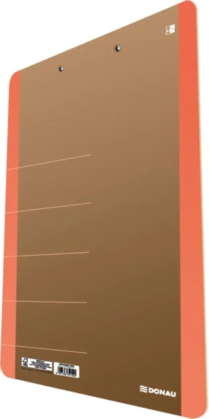 DONAU klemplaat, A4, hardboard karton, staand, bruin-oranje