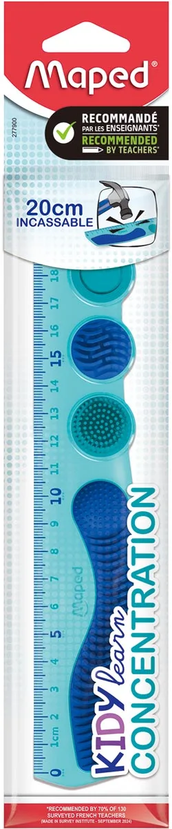 Maped Kidy Learn lat Concentration, 20 cm, blister van 1 stuk — latten uit hout