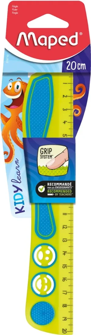 Maped Lat Kidy'Grip 20 cm, geassorteerde kleuren, blister van 1 stuk — latten uit kunststof