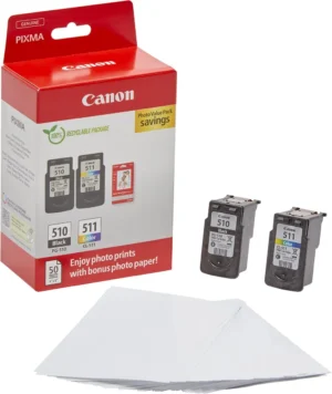 Canon inktcartridge PG-510 en CL-511 photo value pack - 4 kleuren, 220 pagina's, OEM 2970B017 ā productfoto 2