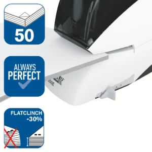 Rapid elektrische nietmachine R5050e, 50 blad, wit/zwart — detail 2