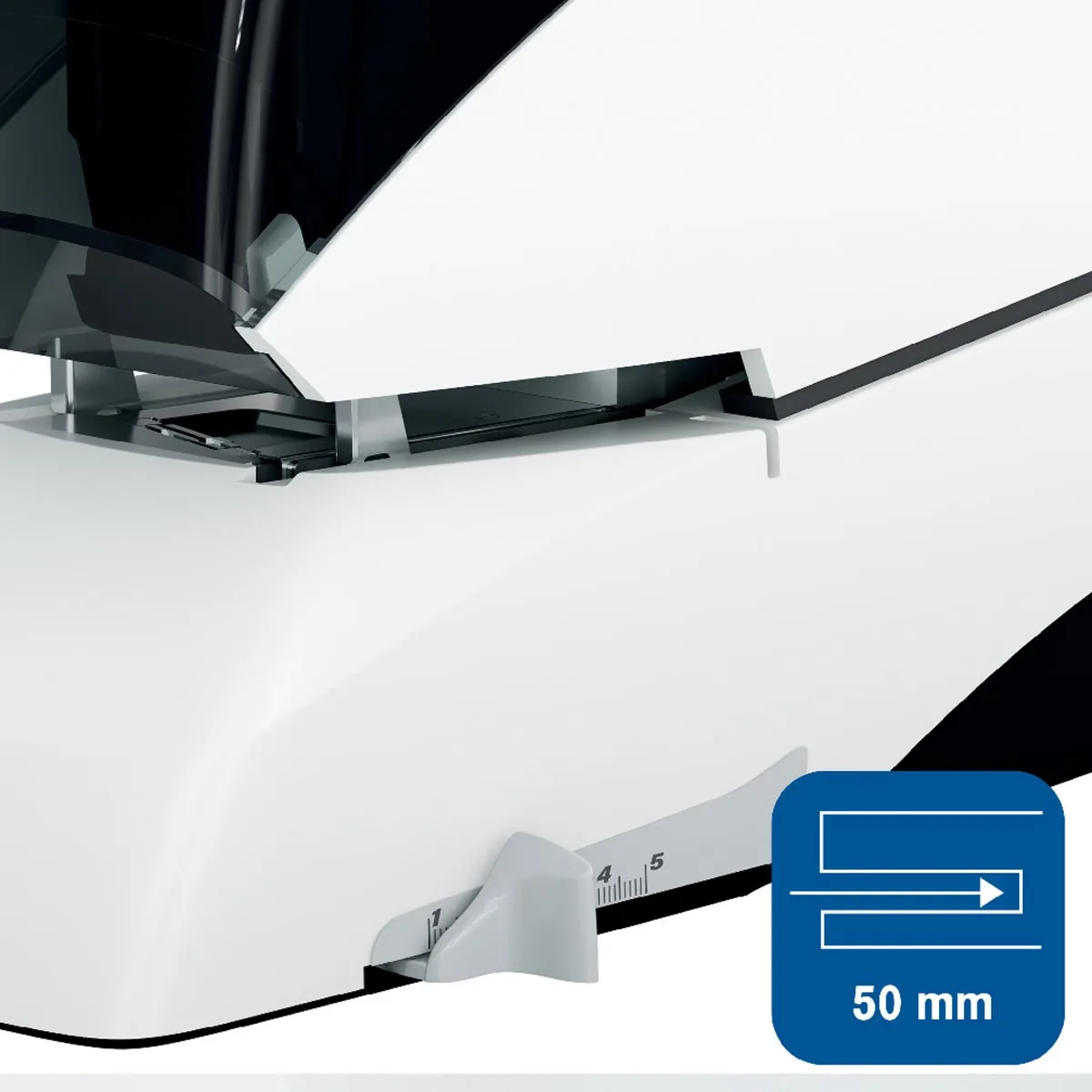 Rapid elektrische nietmachine R5080e, 80 blad, wit/zwart — detail 5