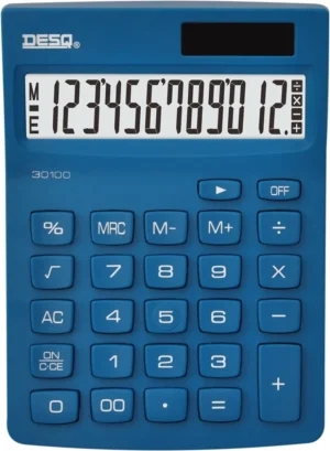 Desq bureaurekenmachine New Generation Compact 30100, donkerblauw — bureaurekenmachines zonder telrol