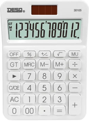 Desq bureaurekenmachine 30105, wit — bureaurekenmachines zonder telrol
