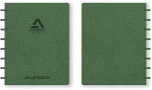 Adoc Business schrift, ft A5, 144 bladzijden, gelijnd, groen — schriften met soepele kaft en ringen