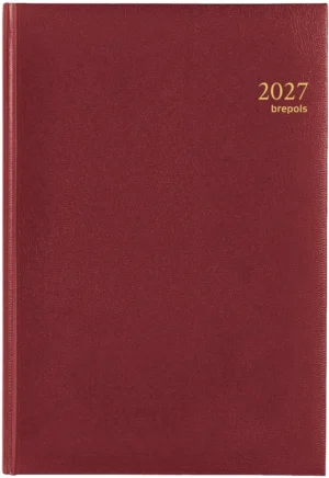 Brepols agenda Omega Lima 6-talig, bordeaux, 2027 — kantooragenda 2027