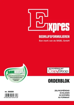 Sigel Expres orderblok, ft A5, Nederlandstalig, dupli (50 x 2 vel) — orderbooks zelfkopiërend