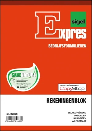 Sigel Expres rekeningblokken, ft A5, Nederlands, dupli (50 x 2 vel) — bedrijfsformulier