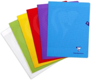 Clairefontaine schrift Mimesys voor ft A4+, 48 bladzijden, kaft in PP, seyès, geassorteerde kleuren — schriften geniet