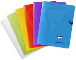 Clairefontaine schrift Mimesys, ft 17 x 22 cm, 48 bladzijden, kaft in PP, seyès, geassorteerde kleuren — schriften geniet