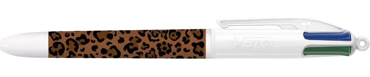 Bic 4-kleurenbalpen Leopard, doos van 12 stuks, assorti — detail 3