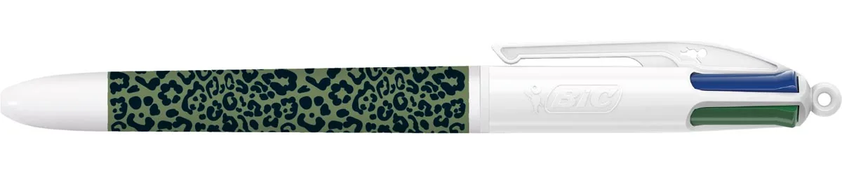 Bic 4-kleurenbalpen Leopard, doos van 12 stuks, assorti — detail 5