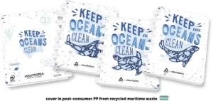 Aurora Adoc schrift Ocean Waste Plastics A5 geruit 5x5 — schriften met soepele kaft en ringen