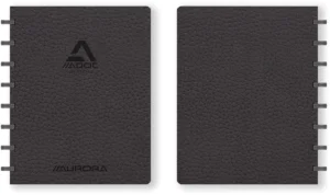 Adoc Business schrift, ft A5, 144 bladzijden, geruit 5 mm, zwart — schriften met soepele kaft en ringen