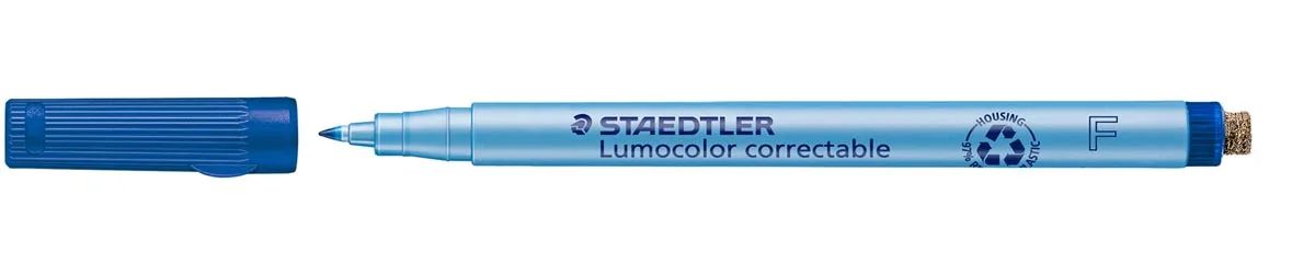 Staedtler Lumocolor uitwisbare pen, schrijfbreedte: 0,6 mm, blauw — office fineliners