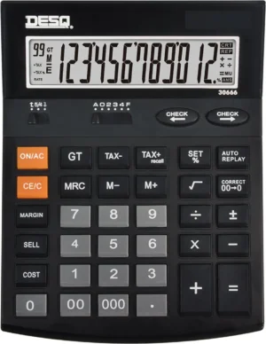 Desq bureaurekenmachine Heavy Duty 30666, Check & Correct, zwart — bureaurekenmachines zonder telrol