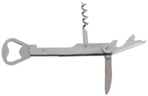 Verchroomde Cosy flesopener-kurkentrekker van 14 cm in zilver