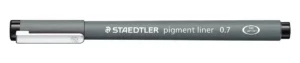 Staedtler pigment liner fineliner, ronde punt, schrijfbreedte 0,7 mm, zwart — school- en tekenfineliners