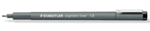 Staedtler pigment liner fineliner, ronde punt, schrijfbreedte 1,0 mm zwart — school- en tekenfineliners