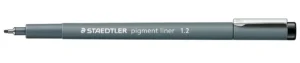 Staedtler pigment liner fineliner, ronde punt, schrijfbreedte 1,2 mm zwart — school- en tekenfineliners
