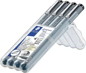 Staedtler fineliner Pigment Liner opstelbare box met 4 stuks (0,1 - 0,3 - 0,5 en 0,7 mm) — detail 2