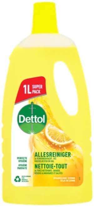 Dettol allesreiniger, citroen, fles van 1 l — reinigingsproduct