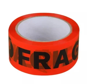 Verpakkingstape fragile breekbaar, ft 50 mm x 66 m, oranje — verpakkingstape en dispensers