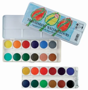 Talens aquarelverf, doos met 24 napjes — waterverf