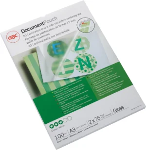 GBC Document lamineerhoes ft A3, 150 micron (2 x 75 micron), pak van 100 stuks — toebehoren voor lamineermachines